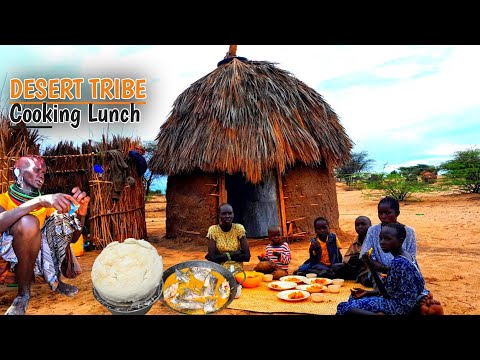 African village Life || 🥩Cooking The Most Delicious 🌵Turkana Tribe Food In The Desert☀️