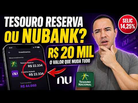 Tesouro Reserva ou Nubank? Existe um VALOR EXATO que muda tudo | Selic 14,25%