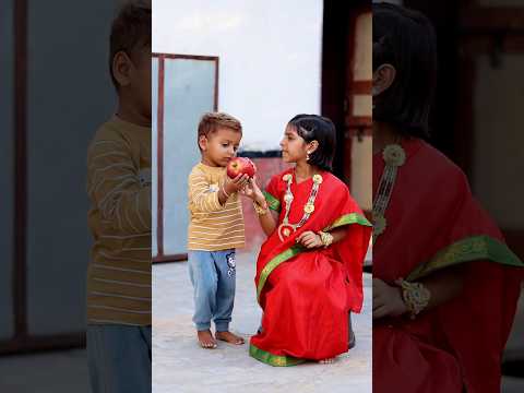 Rudra mansi ka Apple Leke Bhag Gya #shorts #apple #funnyvideo #maa