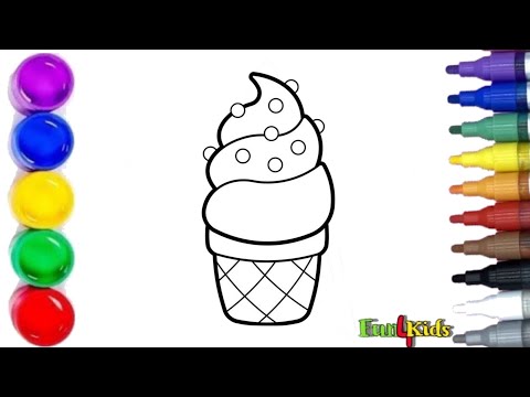 How to draw Ice Creams ? Bolalar uchun oson rasm chizish | Рисование мороженого для малышей