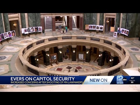 YouTube video thumbnail: Gov. Evers Doesn't Push for Metal Detectors Following Minnesota Shootings