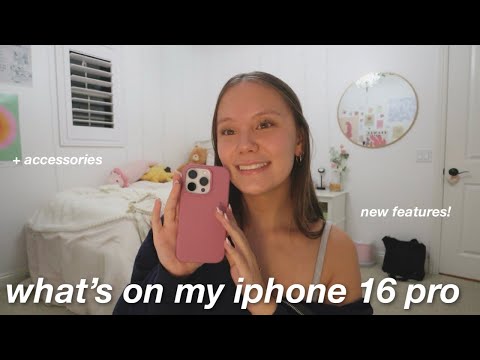 WHAT'S ON MY IPHONE 16 PRO❣️ (accessories + new features)