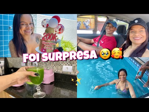 COMEMORANDO 200 MIL INSCRITOS - DIA DE PISCINA - BOLO SURPRESA PARA MIM -