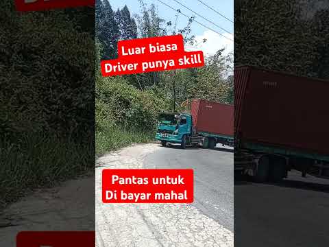 Driver Truck container luar biasa #truckcontainer #tanjakan #shorstvidio #fypage #trending