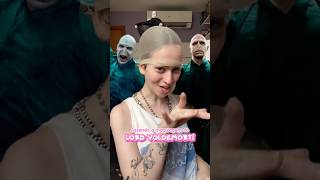fazendo a maquiagem do lord voldemort! #trend #humor #harrypotter
