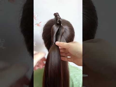 Thehairstyle that the party can also learn #Hairstyle is so simple #Hairstyle tutorial #Beautiful