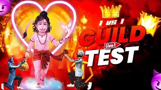🔥 1v1 Free Fire Guild Test Live – Custom Room Open! 🔥