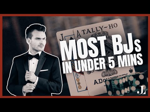 Is this a World Record for the Most BJs in Under 5 Minutes? #cardgame #cards #cardtrick #blackjack