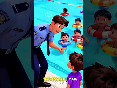 "Hayrullah, havuzun içinde ablasına yaramazlık yapıyor! 💦🏃♂️" Credit: Original Creator