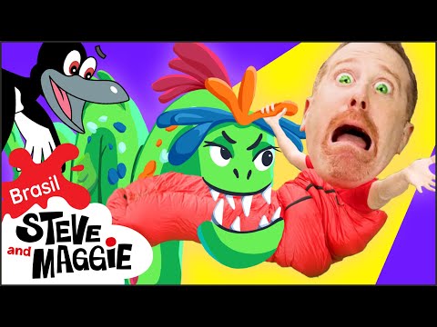 Acampando com Monstros e o NOVO Pé Grande! História para Crianças com Steve and Maggie Brasil
