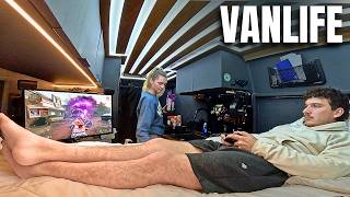 Cozy Rainy Day Living in my van | Video Games & Chili