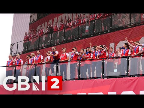 WATCH: Arsenal women's Champions League trophy parade