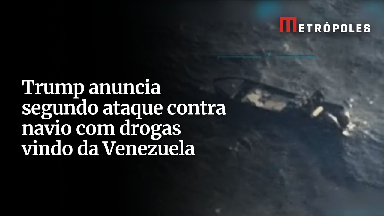 Trump anuncia segundo ataque contra navio com drogas vindo da Venezuela