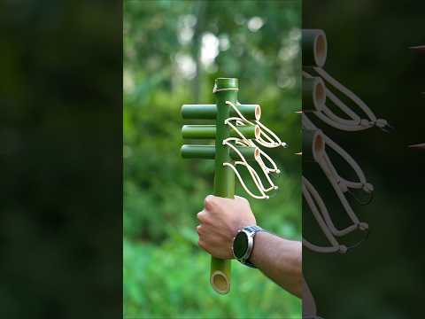 DIY Bamboo Slingshots with Three Bow and arrow #Bamboo #Slingshots #Bambooart