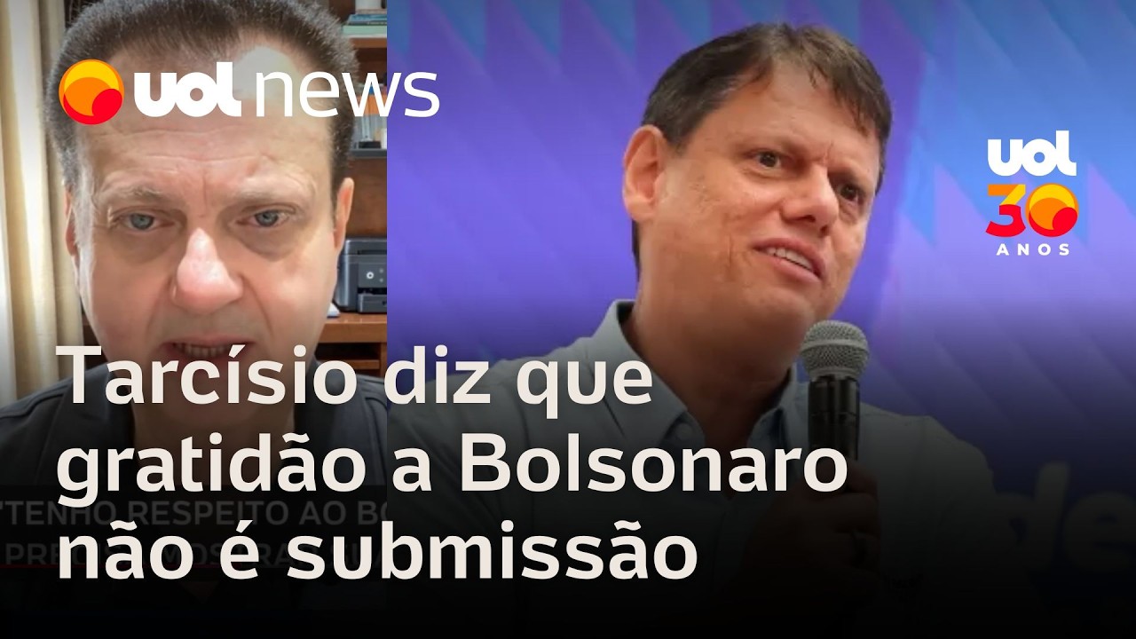 Tarcísio comenta após fala de Kassab e diz que gratidão a Bolsonaro não tem nada a ver com submissão
