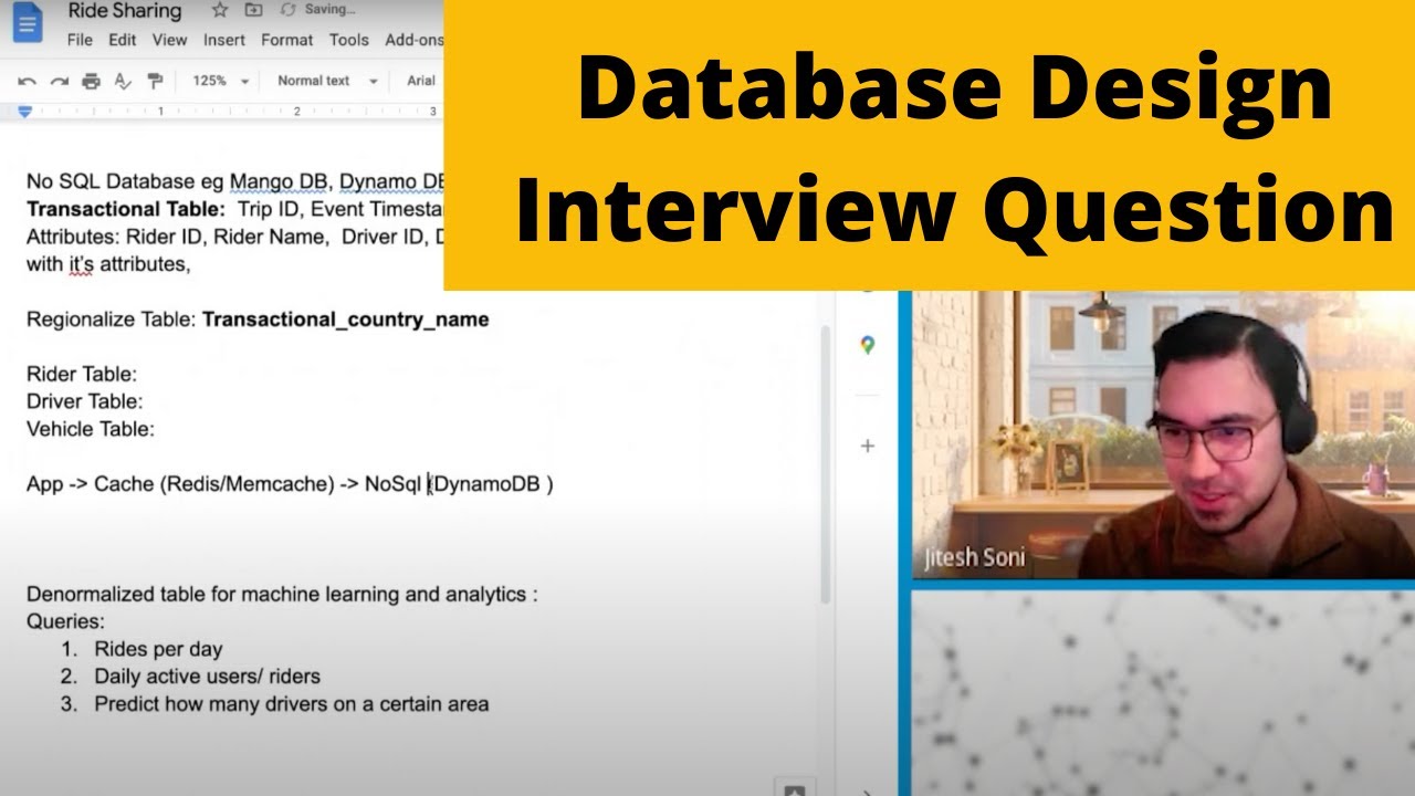 Database Design mock interview