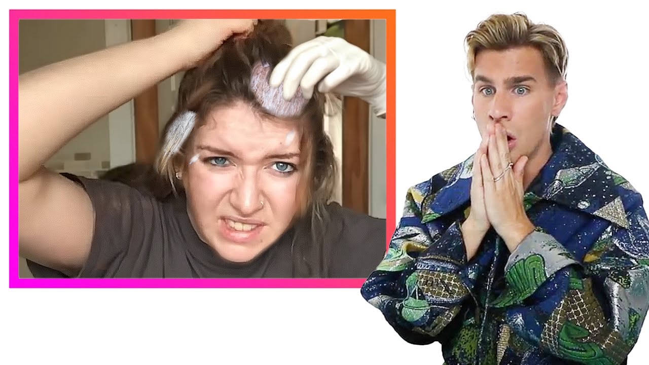 Hairdresser reacts to people going platinum blonde at home