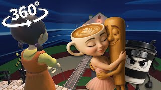 Cappuccino Assassino Play Jump Rope in Squid Game!! 360° VR