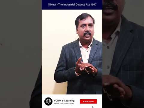 Object Of Industrial Dispute Act 1947 -#Shortvideo – #industrialact1948 – #gk#BishalSingh – Video@44