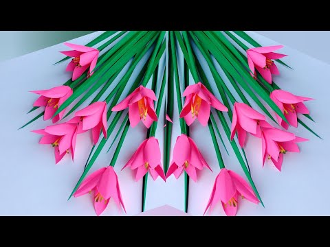 🌷Rain Lily Flower🌷 || Beautiful Paper Rain Lily Flower || Paper flowers for room decoration