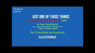Just one of those things - Ella Fitzgerald - JAZZ KARAOKE New version