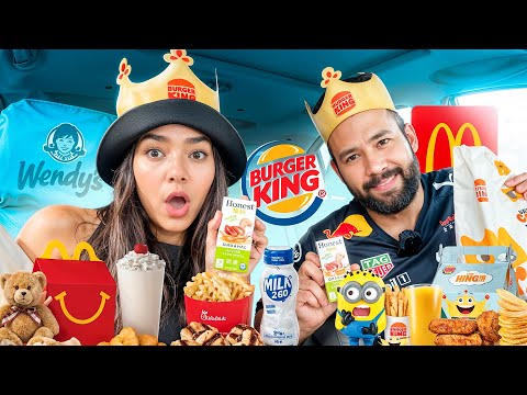 24 HORAS COMIENDO COMIDA RÁPIDA para NIÑOS!! 🍔👶 | McDonald's, Burger King, Chick-fil-A y mucho MAS!