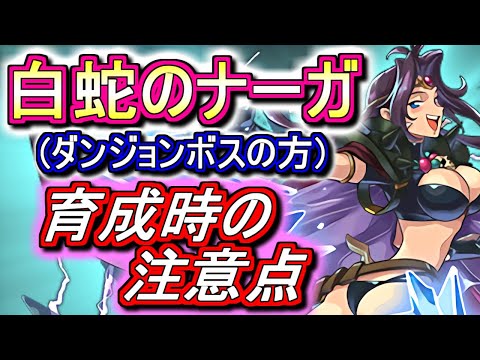 【見た方がいい】白蛇のナーガ(ダンジョン産)を育成する際に注意すべきことがあります!!富士見ファンタジアコラボ 非ガチャ限キャラの性能を徹底解説!!【パズドラ】
