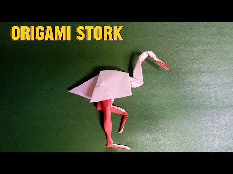 ORIGAMI STORK EASY CRAFT TUTORIAL | DIY PAPER ORIGAMI STORK
