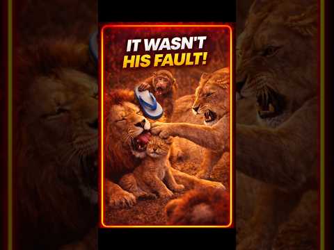 Lion slapped after monkey hits cub wildlife drama #shorts #lion #lioness #animalfight #animals