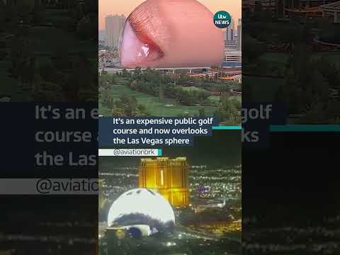 Would you pay to play golf opposite this? #itvnews #golf #lasvegas