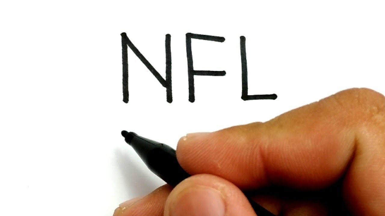 EASY, How to turn words NFL into NFL MVP Patrick Mahomes super bowl LIV 2020 - LET'S DRAW