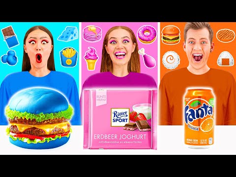 Food of The Same Colors Challenge | Funny Moments by PaRaRa Challenge