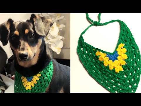 Bandana de crochê pet para copa 2026#crochet