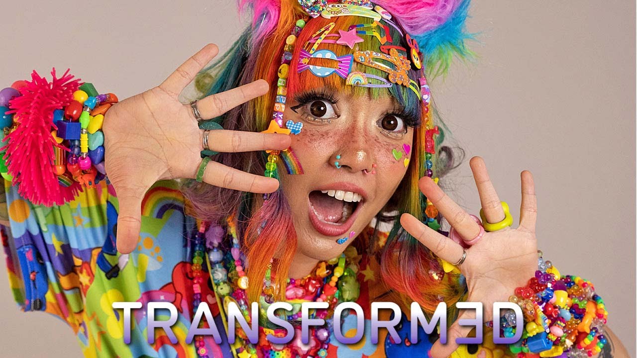 'human rainbow' turns gothic-punk for the day - transformed