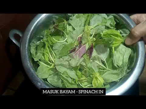 Tumis Sayur Bayam Dengan Tauhu Dan Udang | Spinach Saute With Tofu And Prawn