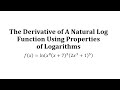 Logarithmic and Derivative Concepts