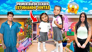 PRIMER día de CLASES de MIS HIJAS en el mismo COLEGIO😱🥹