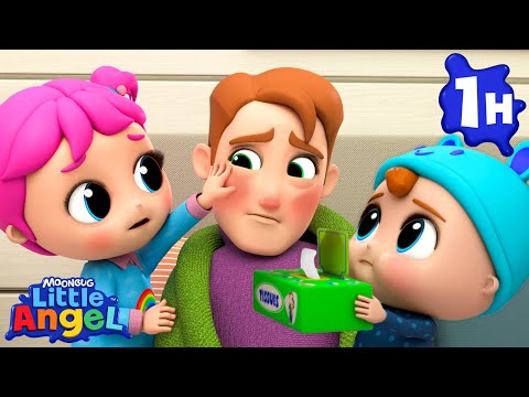 Daddy's Sick, Let's Take Care of Him! | Little Angel - Healthy Habits for kids