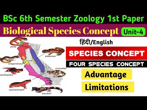 BSc 3rd Year 6th Semester Zoology 1st Paper//Biological Concept of Species//Advantage and Limitation