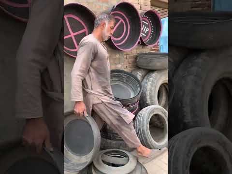 recycling old tyre into functional water tap #reels #shorts #tap #fyp #recycling