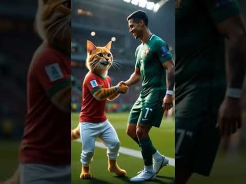 Can an orange cat challenge a global star? 🐱⚽ #wildlife #wildtv #cat #SportsHumor #funny #SoccerLife