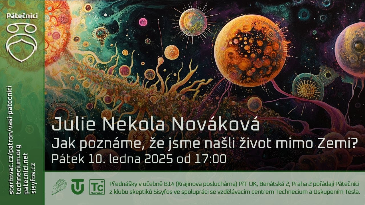 10. ledna 2025: Julie Nekola Nováková - Jak poznáme, že jsme našli život mimo Zemi?