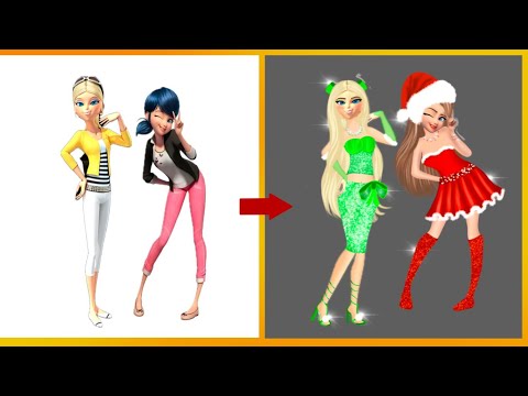 Miraculous: Ladybug And Chole Glow Up In Christmas_ Miraculous Into Merry Noel _ Transformation