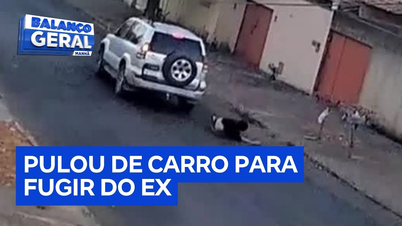 Mulher pula de carro em movimento para fugir de ex companheiro em Goiânia