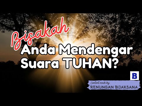 Renungan Pagi Kristen Hari Ini - Mendengar Suara Tuhan - Doa Pagi Bijaksana - Khotbah Firman Tuhan