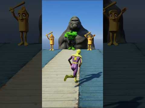 GTA 5 Epic Water Ragdolls | Spider-Man Jumps / Fails SpiderMan vs Minions & Hulk #shortsfeed