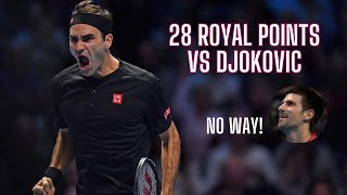 Roger Federer 28 Royal Points vs Djokovic in ATP Finals (HD)