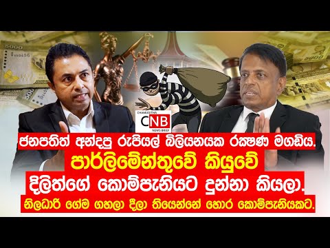 ජනපතිත් අන්දපු රුපියල් බිලියනයක රක්ෂණ මගඩිය.පාර්ලිමේන්තුවේ කියුවේ දිලිත් කොම්පැනියට දුන්නා කියලා.