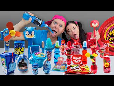Blue Food vs Black Food Challenge 블루 블랙 푸드 챌린지Elsa Frozen vs Maleficent Mukbang