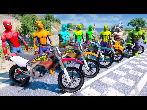 SPIDERMAN MOTORCYCLE RAMP CHALLENGE - FOREST IN THE SKY